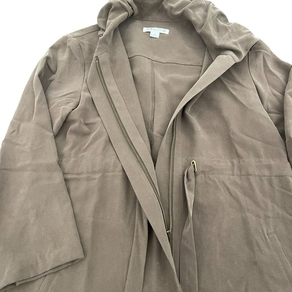Pendleton Women's Brown 100% Silk Cinch Waist top Jacket, Size XS - Picture 4 of 7